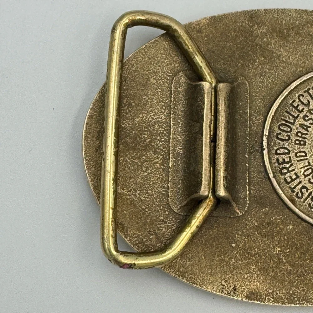 Vintage 1976 Heritage‎ Mint Ltd Solid Brass American Eagle Belt Buckle Patriotic